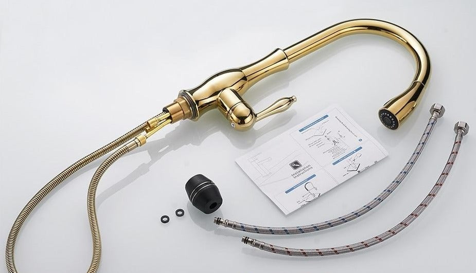 Bateria kuchenna z wyciąganą wylewką – Stal nierdzewna, ergonomiczny kran zlewozmywakowy do nowoczesnej kuchni 8