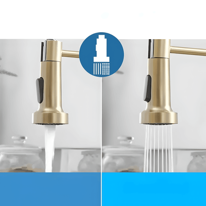 Bateria kuchenna ze stali nierdzewnej z wyciąganą wylewką – Nowoczesny kran kuchenny do stylowych wnętrz 6