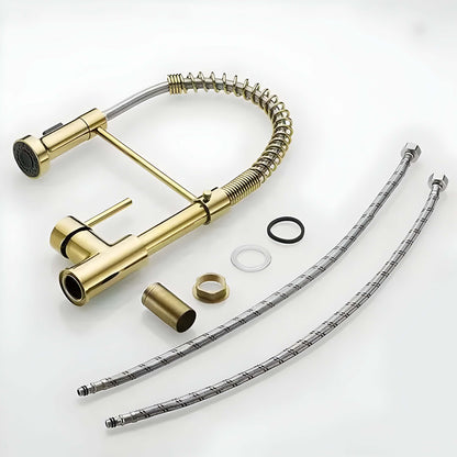 Bateria kuchenna ze stali nierdzewnej z wyciąganą wylewką – Nowoczesny kran kuchenny do stylowych wnętrz 8