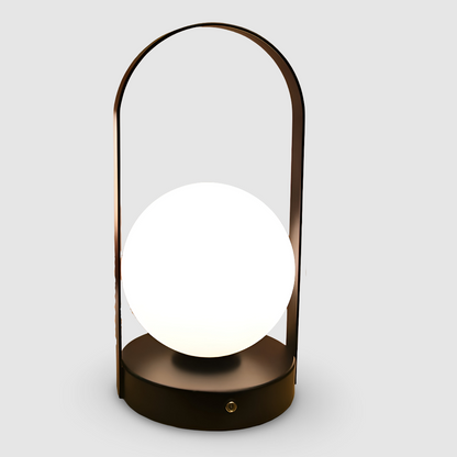 Bezprzewodowa Lampa Stołowa LED Orbita – Elegancka Lampka Nocna do Salonów, Regulowane Światło, Odporna na Rdzę, Akumulatorowa 0