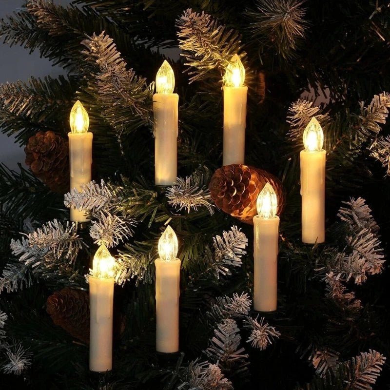 Błyskotliwe Bezprzewodowe Świece Świąteczne – Migoczący Blask Tworzy Magię Świąt [Lampki] 4