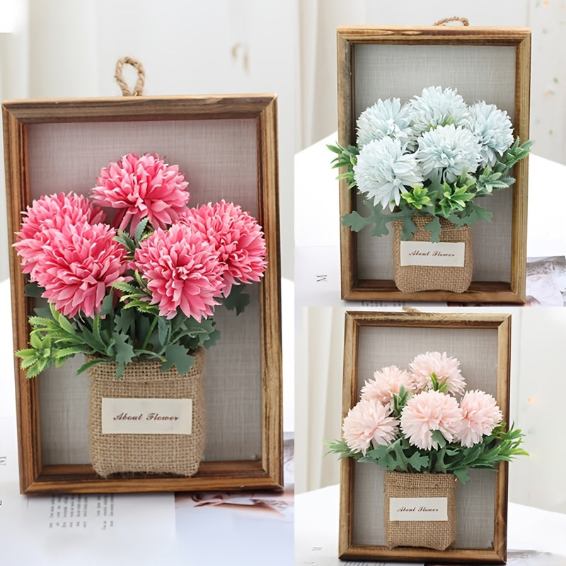 Bohaterka Kwiatów Dekoracyjnych 3D – Elegancka Drewniana Ozdoba na Ścianę do Salonu z Naturalnym Urokiem [dekoracja ścienna] 2