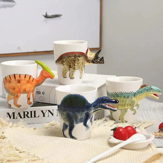 Ceramiczny Kubek Dinozaur 350ml – Ręcznie Malowany, Unikalny Design 3D, Idealny do Kawy i Herbaty 1