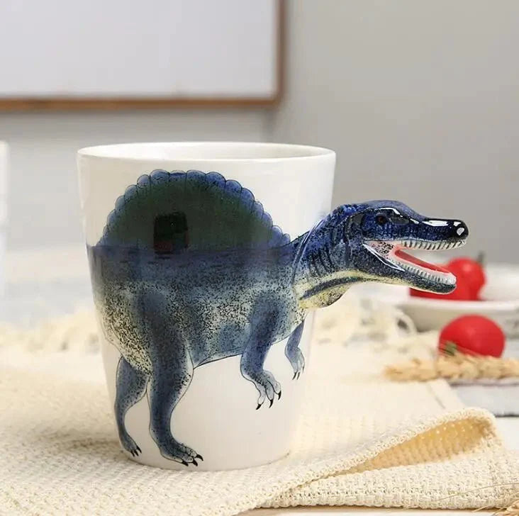 Ceramiczny Kubek Dinozaur 350ml – Ręcznie Malowany, Unikalny Design 3D, Idealny do Kawy i Herbaty 3