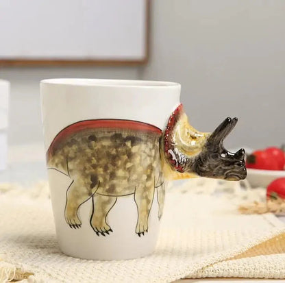 Ceramiczny Kubek Dinozaur 350ml – Ręcznie Malowany, Unikalny Design 3D, Idealny do Kawy i Herbaty 7