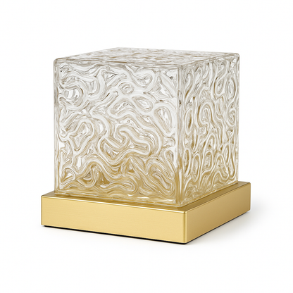 Aurora Unisex Lampa Ozdobna – Hipnotyzujący Design z Naturalną Drewnianą Podstawą [lampa ozdobna]