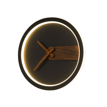 Elegancki Zegar Ścienny Kiza z Ciepłym Oświetleniem LED – Nowoczesny Zegar na Ścianę do Salonu i Sypialni