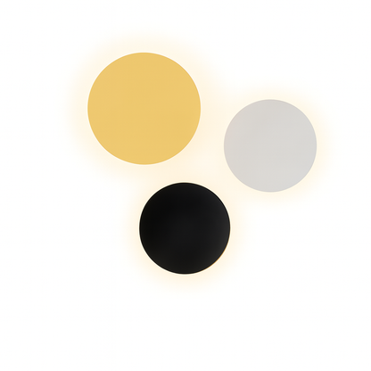 Kinkiet Ścienny Halo w Kształcie Księżyca – Czarna Metalowa Lampa na Ścianę z Ciepłym Światłem 3000K, 10W