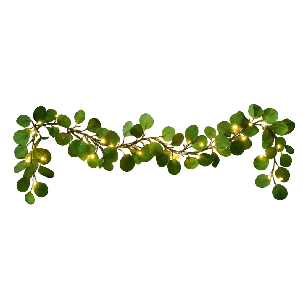 Oliwna Winorośl z 100 Ciepłobiałymi LED, Dekoracyjne Oświetlenie do Wnętrz z Timerem 6/18h, Zielona, Trwała Winorośl