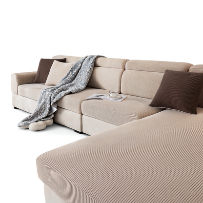 Czarny Sztruksowy Narzuta na Sofę – Rozciągliwy Materiał, Stylowy Design i Ochrona przed Zarysowaniami [narzuta na sofę]