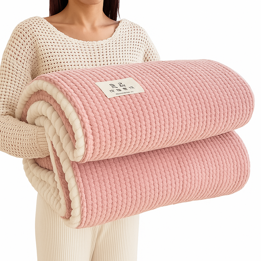 Ciepły Koc na Sofę King w Elegancki Wzór Kraty – Miękki i Przytulny, Idealny do Domu