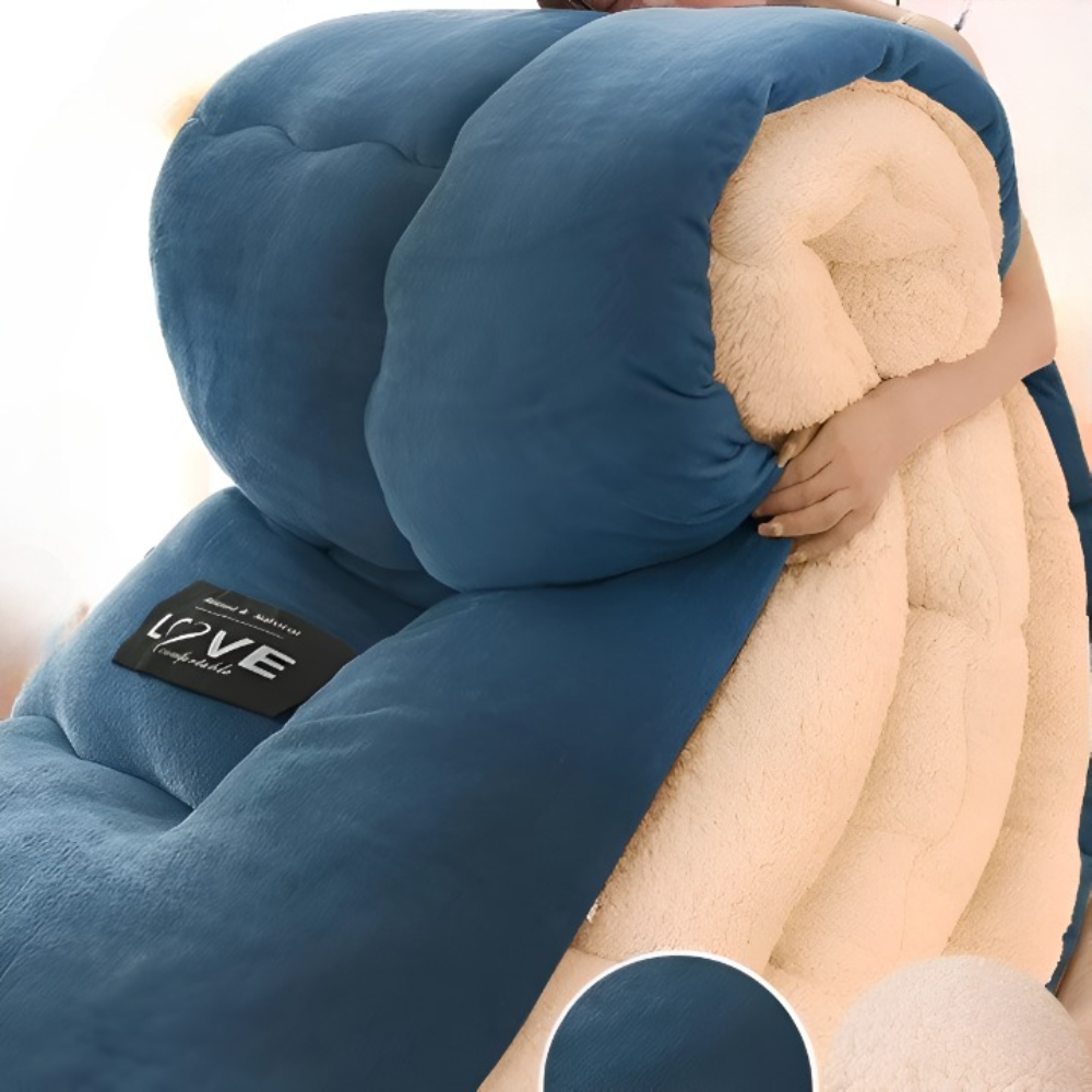 Ciepły Gruby Koc Wełniany 150x200cm – Oddychający Materiał, Idealny na Zimowe Noce 13