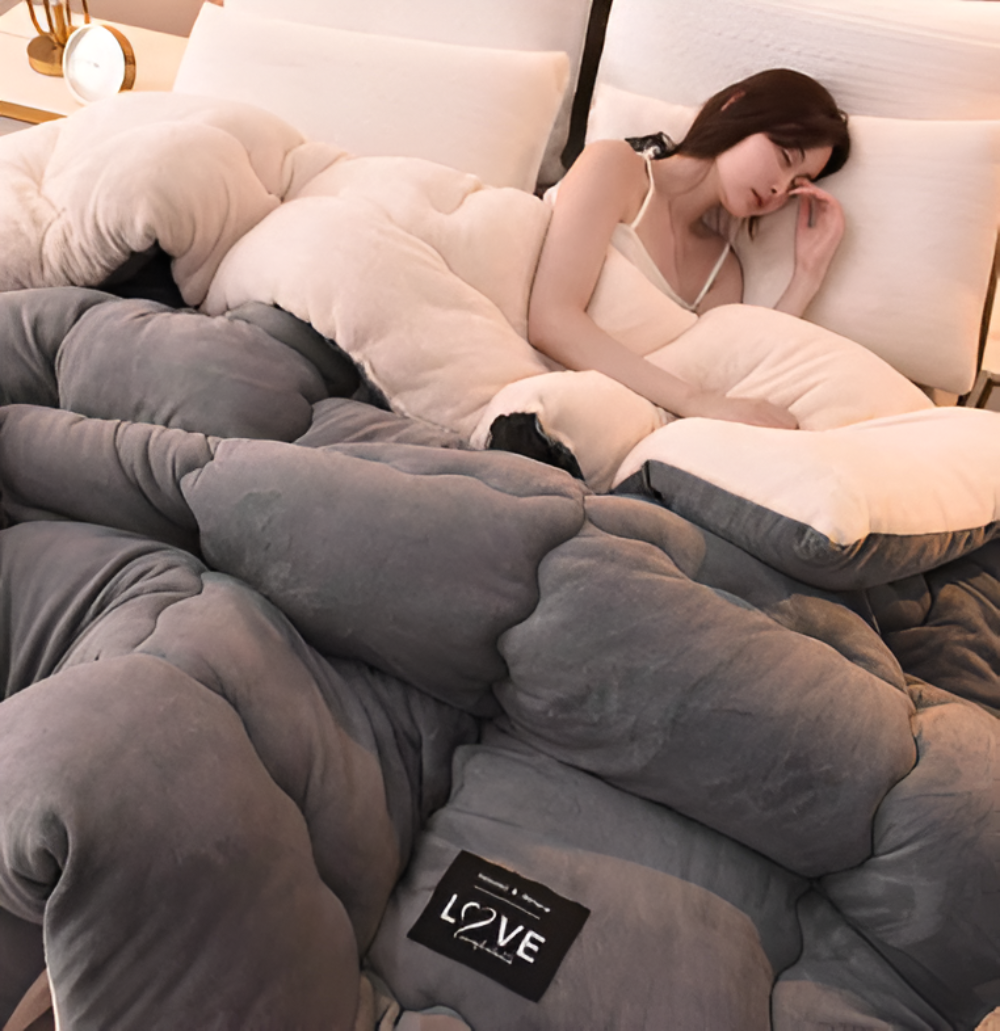 Ciepły Gruby Koc Wełniany 150x200cm – Oddychający Materiał, Idealny na Zimowe Noce 5