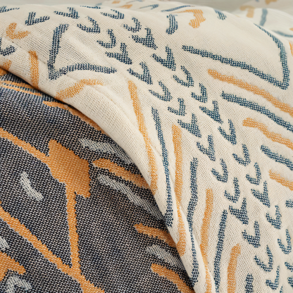 Ciepły Koc Bawełniany 150x200 cm, Odwracalny Pled Boho w Stylu Geometricznym, Idealny na Wszystkie Pory Roku 5