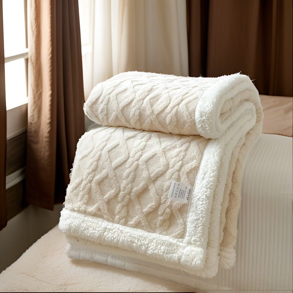 Ciepły Koc z Fleece Kashmira, Elegancki i Gruby, Idealny na Zimowe Noce – 100x150 cm, 150x200 cm, 200x230 cm 10