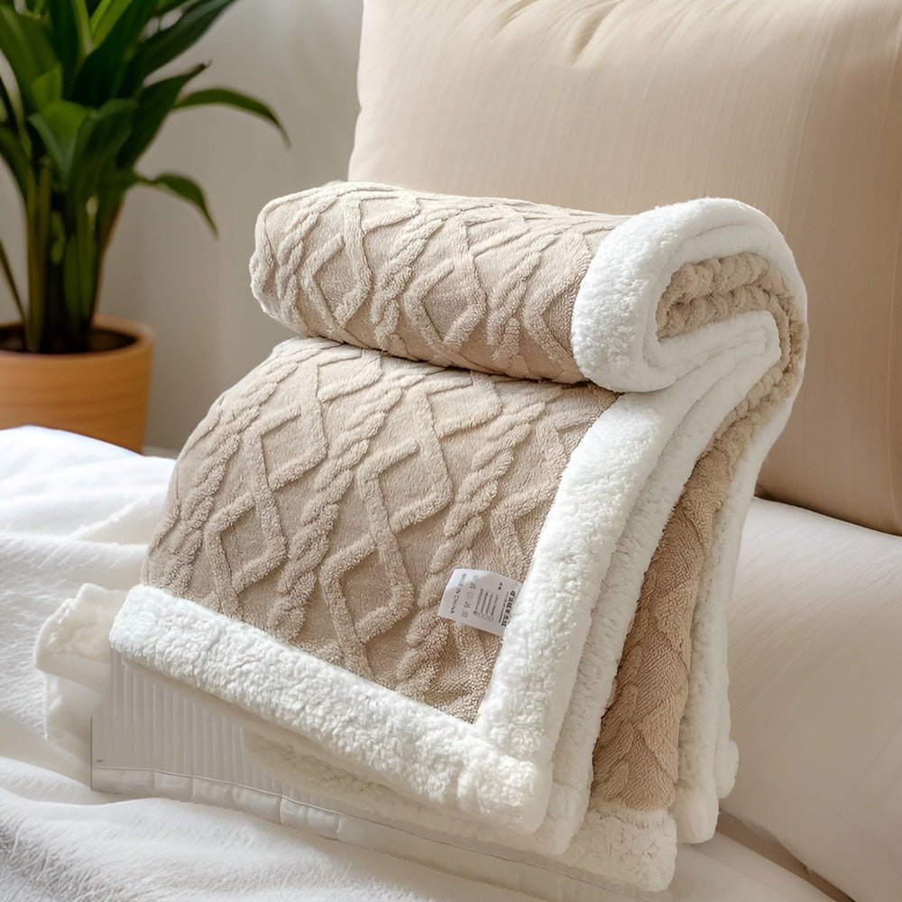 Ciepły Koc z Fleece Kashmira, Elegancki i Gruby, Idealny na Zimowe Noce – 100x150 cm, 150x200 cm, 200x230 cm 11