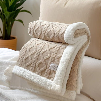 Ciepły Koc z Fleece Kashmira, Elegancki i Gruby, Idealny na Zimowe Noce – 100x150 cm, 150x200 cm, 200x230 cm 11