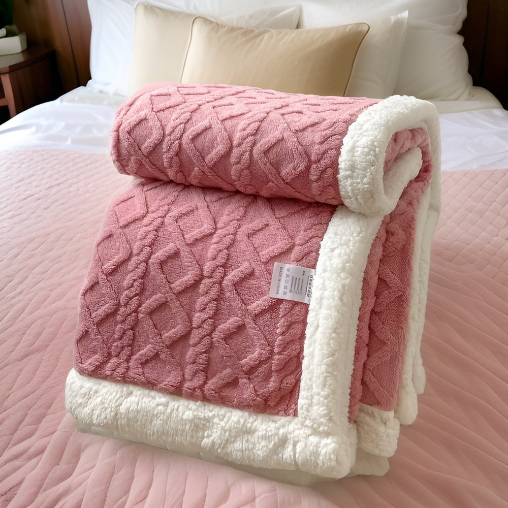 Ciepły Koc z Fleece Kashmira, Elegancki i Gruby, Idealny na Zimowe Noce – 100x150 cm, 150x200 cm, 200x230 cm 12