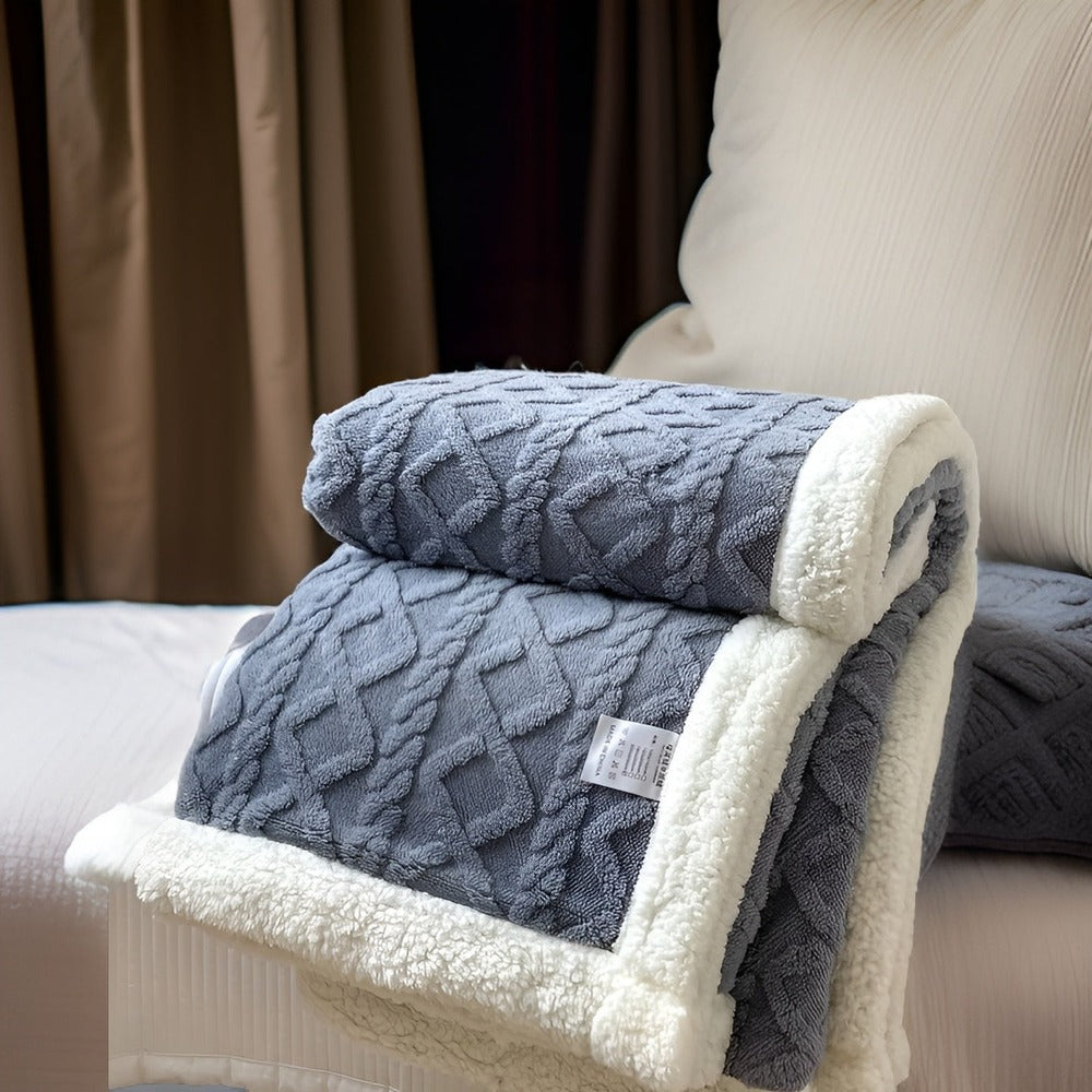 Ciepły Koc z Fleece Kashmira, Elegancki i Gruby, Idealny na Zimowe Noce – 100x150 cm, 150x200 cm, 200x230 cm 13