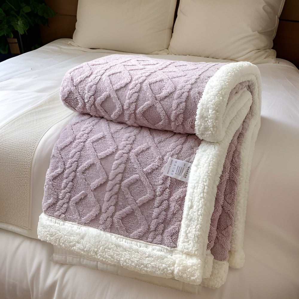 Ciepły Koc z Fleece Kashmira, Elegancki i Gruby, Idealny na Zimowe Noce – 100x150 cm, 150x200 cm, 200x230 cm 14