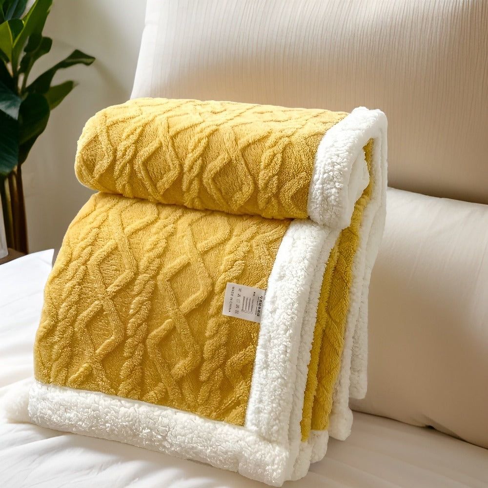 Ciepły Koc z Fleece Kashmira, Elegancki i Gruby, Idealny na Zimowe Noce – 100x150 cm, 150x200 cm, 200x230 cm 15