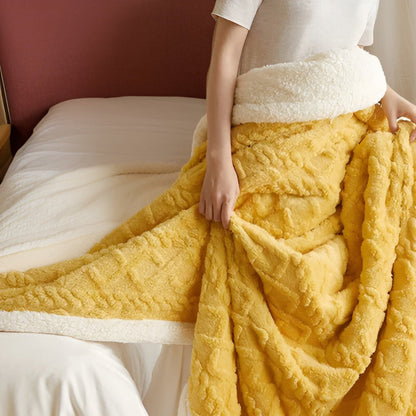 Ciepły Koc z Fleece Kashmira, Elegancki i Gruby, Idealny na Zimowe Noce – 100x150 cm, 150x200 cm, 200x230 cm 5