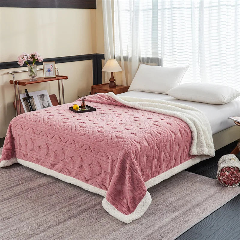 Ciepły Pluszowy Koc w Jednolitym Kolorze – Wielofunkcyjny Koc do Biura i na Drzemki, Łatwy w Pielęgnacji 1