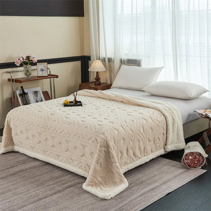 Ciepły Pluszowy Koc w Jednolitym Kolorze – Wielofunkcyjny Koc do Biura i na Drzemki, Łatwy w Pielęgnacji 2