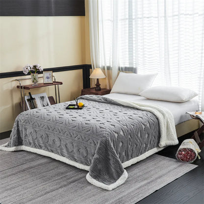 Ciepły Pluszowy Koc w Jednolitym Kolorze – Wielofunkcyjny Koc do Biura i na Drzemki, Łatwy w Pielęgnacji 3