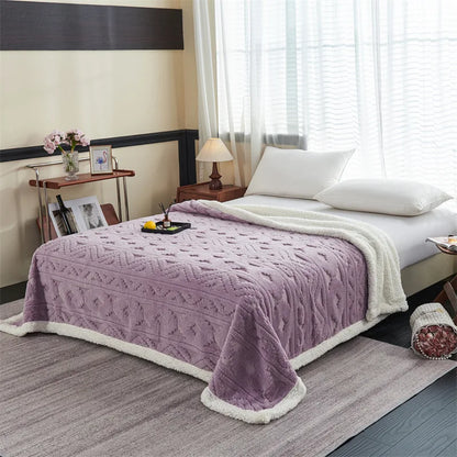 Ciepły Pluszowy Koc w Jednolitym Kolorze – Wielofunkcyjny Koc do Biura i na Drzemki, Łatwy w Pielęgnacji 4