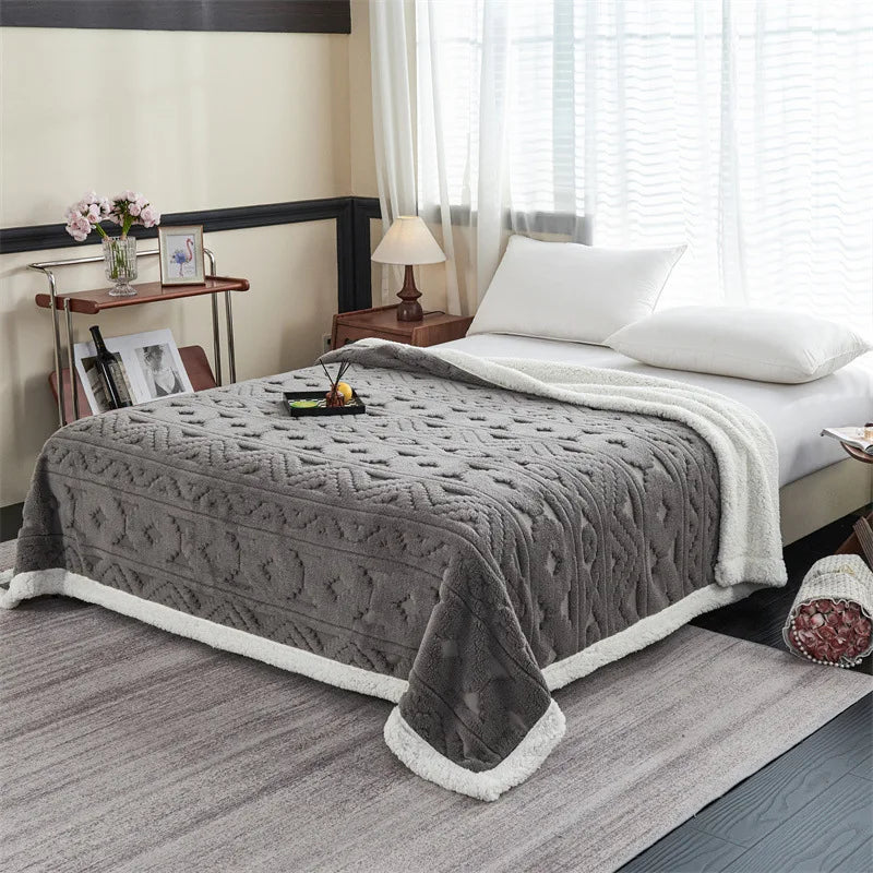 Ciepły Pluszowy Koc w Jednolitym Kolorze – Wielofunkcyjny Koc do Biura i na Drzemki, Łatwy w Pielęgnacji 7