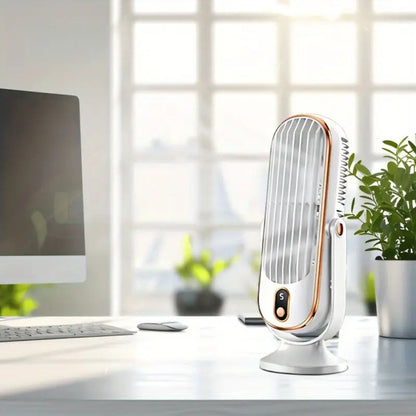 Cichy wentylator biurkowy USB z akumulatorem – kompaktowy i nowoczesny, widok 6