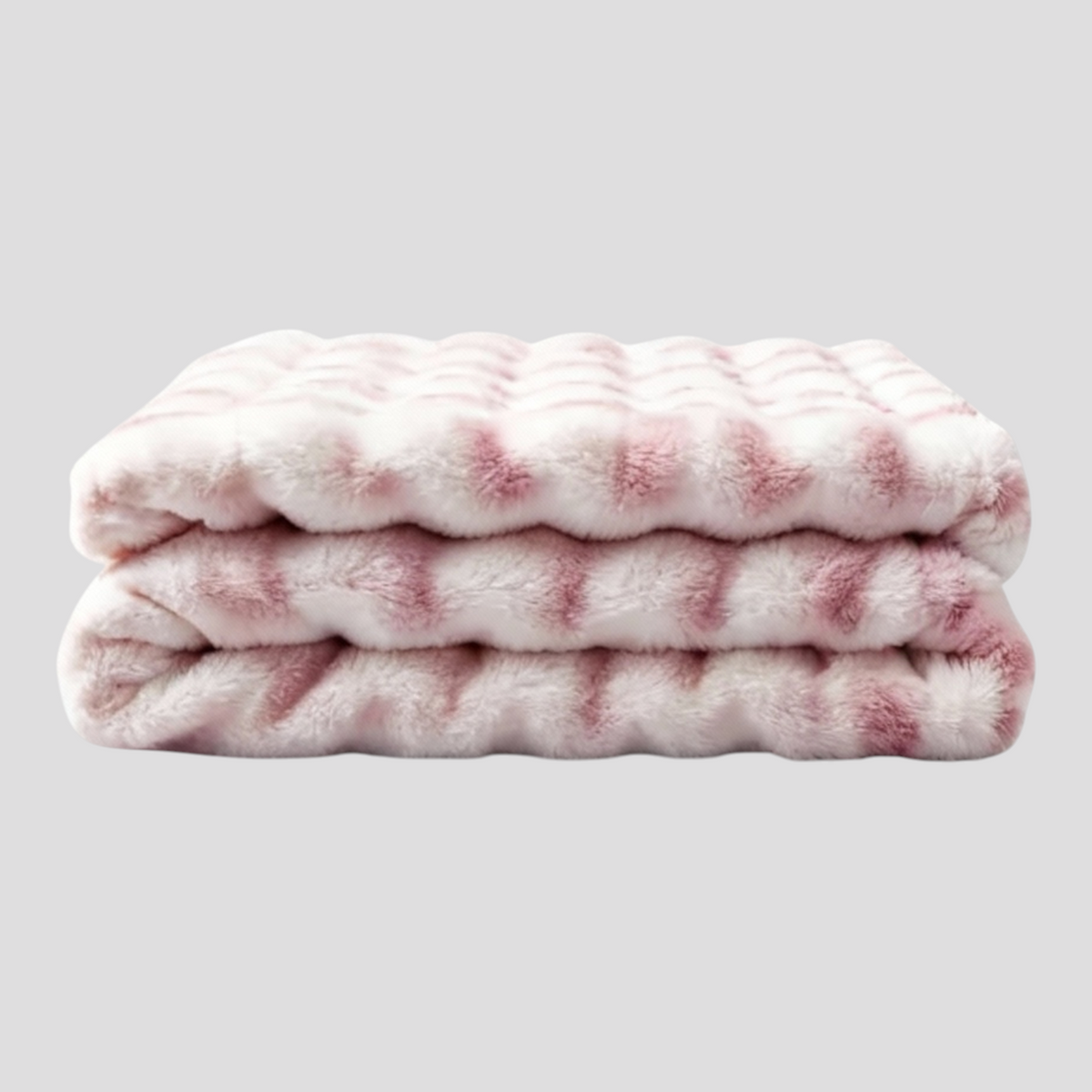Koc polarowy tie-dye owinięty – prezentacja wzoru