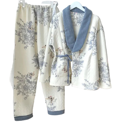 Cudna Młodych Mam Zestaw Piżamy Poporodowej – Wygodny Dekolt V dla Relaksu i Komfortu [piżama poporodowa] 2