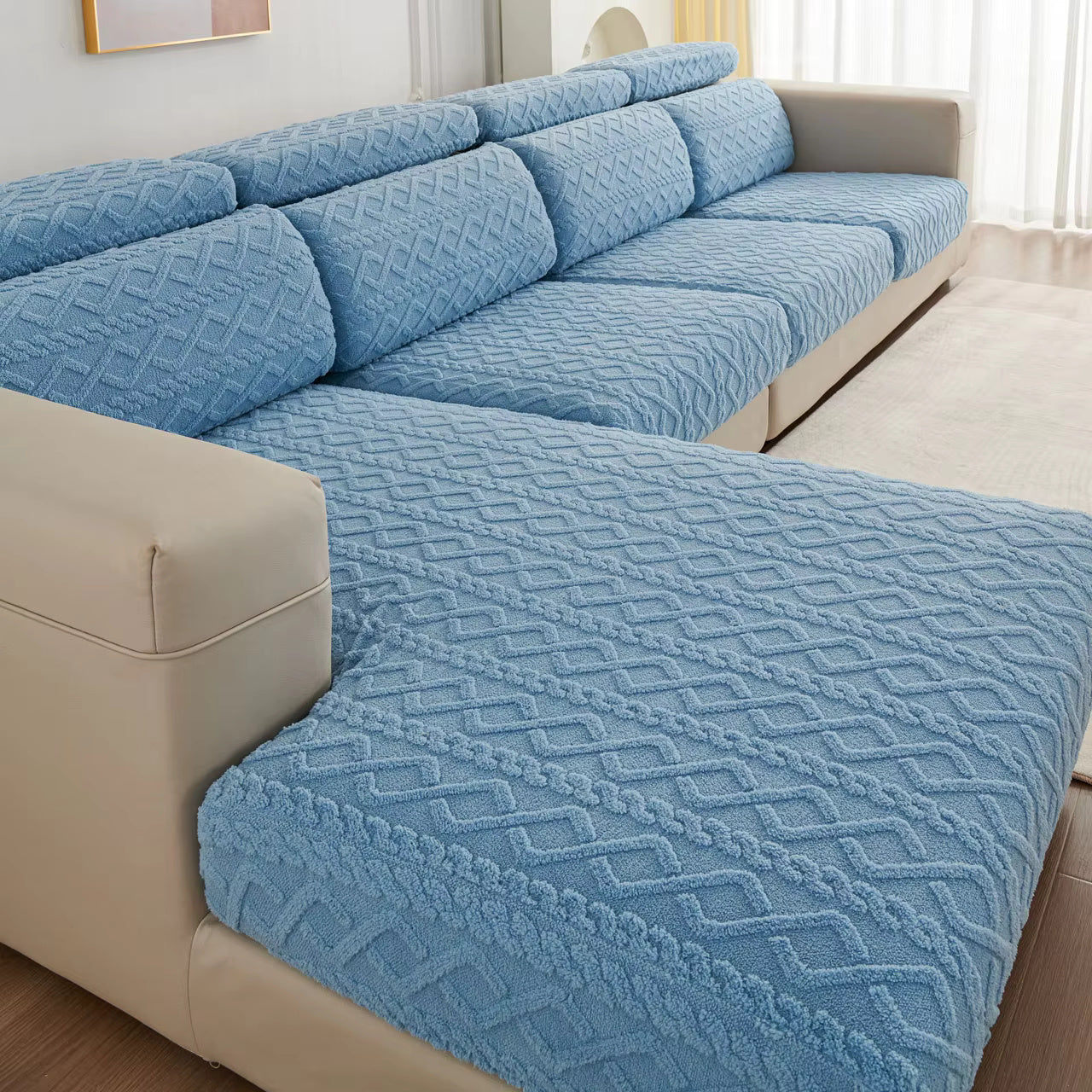 Czarna Narzuta na Sofę Coverfect – Elegancka Aksamitna Ochrona Przed Zabrudzeniami Narzuta na Sofę 6