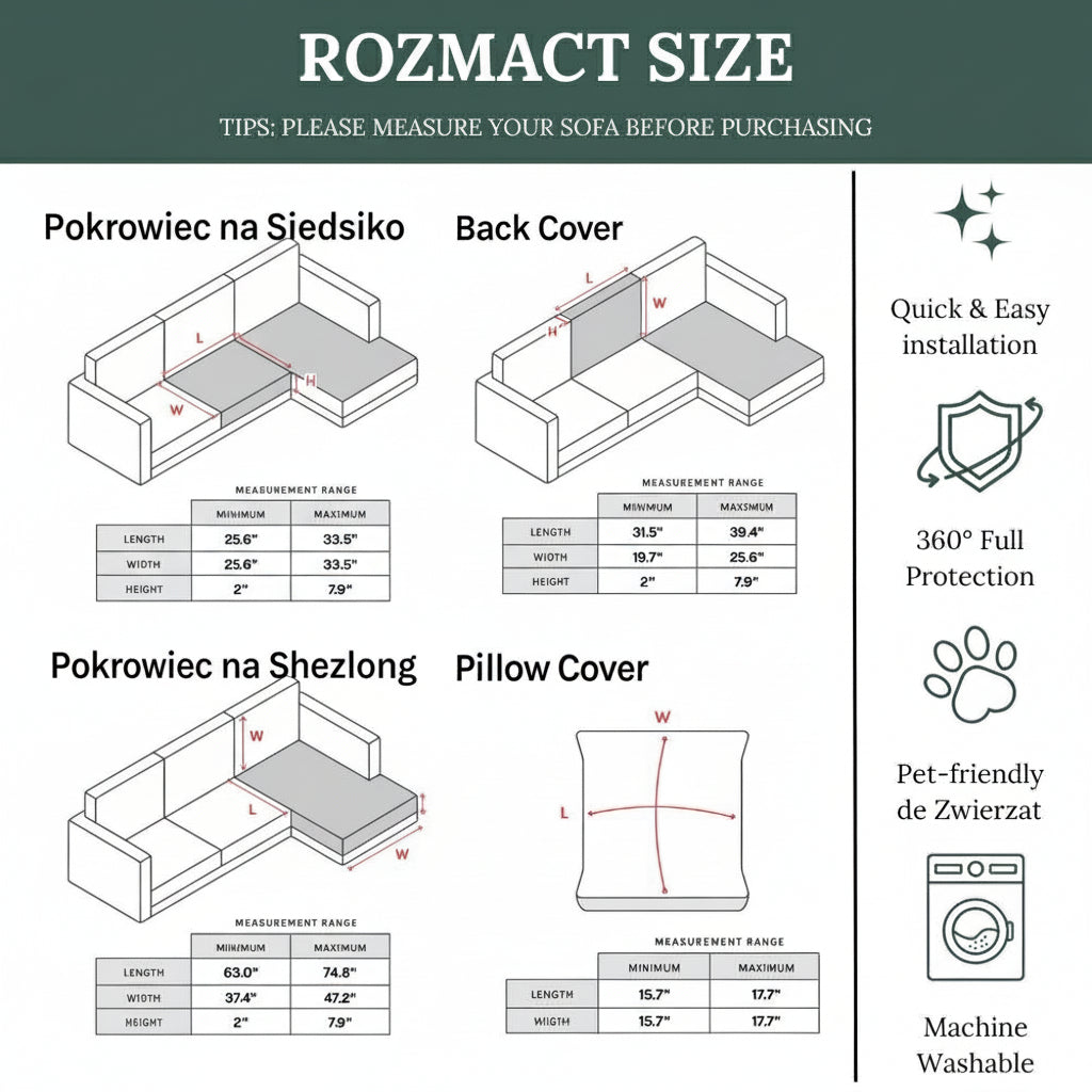Czarna Narzuta na Sofę Coverfect – Elegancka Aksamitna Ochrona Przed Zabrudzeniami Narzuta na Sofę 7