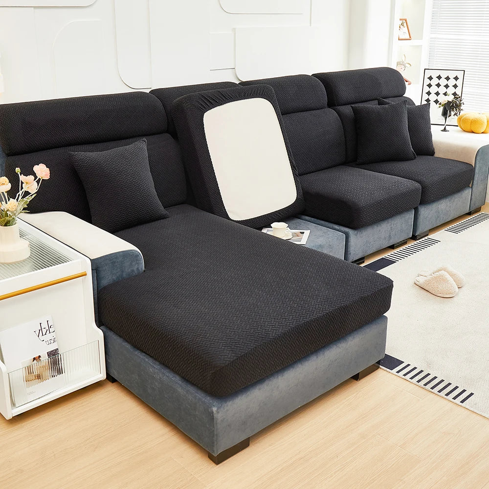 Czarna Sofa Coverfect Uniwersalny Pokrowiec na Sofę – Elastyczna Wodoodporna Tkanina Ochronna [pokrowiec na sofę] 9