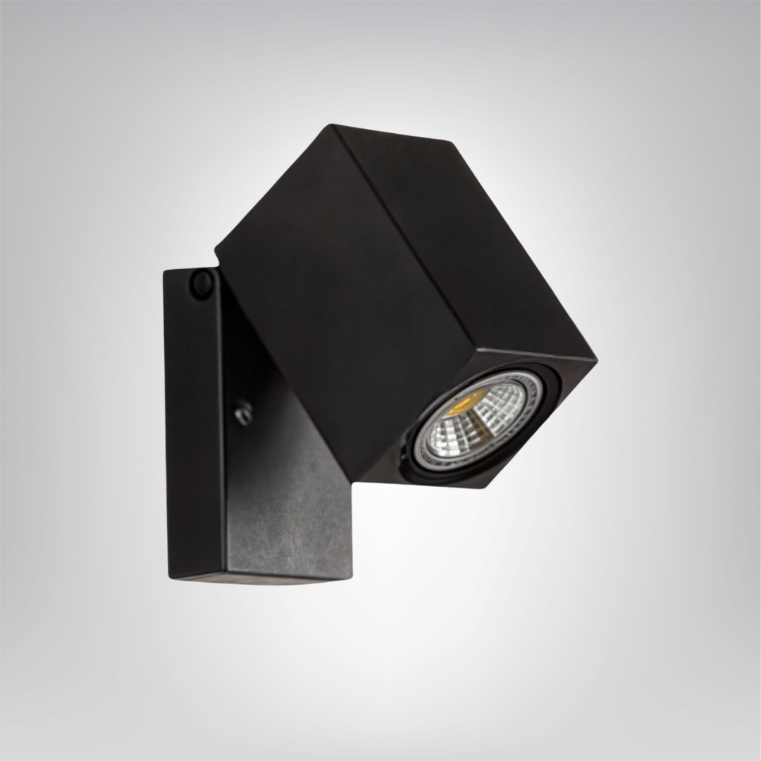 Czarny Kinkiet Ścienny LED Luna Arc – Nowoczesna Lampa Zewnętrzna, Wodoodporna, Energooszczędna 1