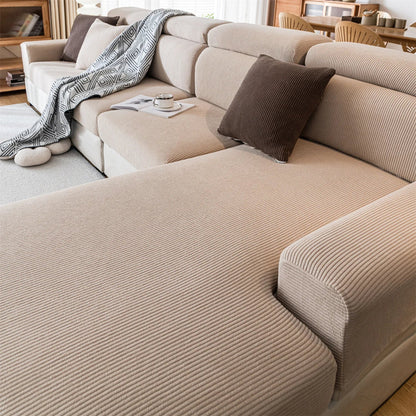 Czarny Sztruksowy Narzuta na Sofę – Rozciągliwy Materiał, Stylowy Design i Ochrona przed Zarysowaniami [narzuta na sofę] 10