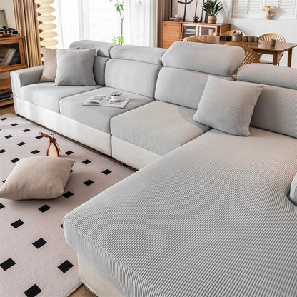 Czarny Sztruksowy Narzuta na Sofę – Rozciągliwy Materiał, Stylowy Design i Ochrona przed Zarysowaniami [narzuta na sofę] 2