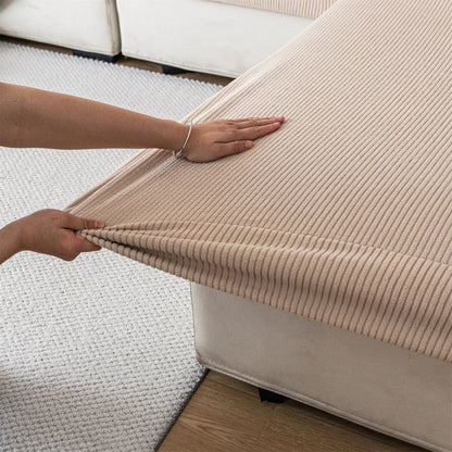 Czarny Sztruksowy Narzuta na Sofę – Rozciągliwy Materiał, Stylowy Design i Ochrona przed Zarysowaniami [narzuta na sofę] 8