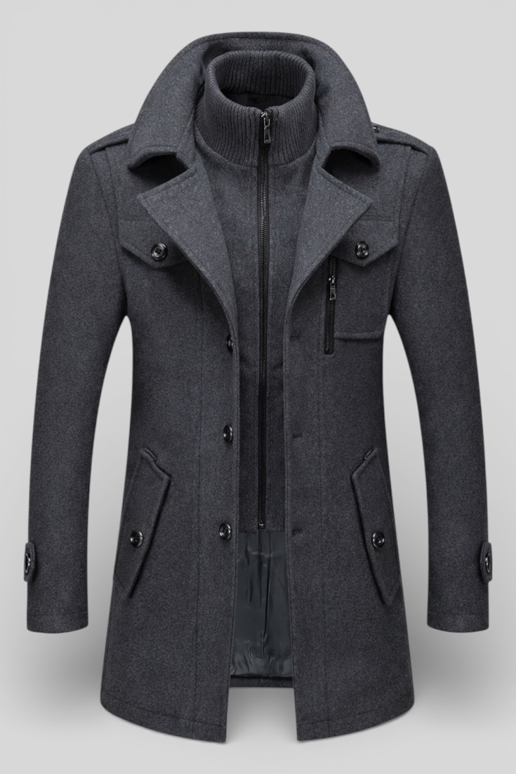 Kurtka zimowa męska w kolorze szarym