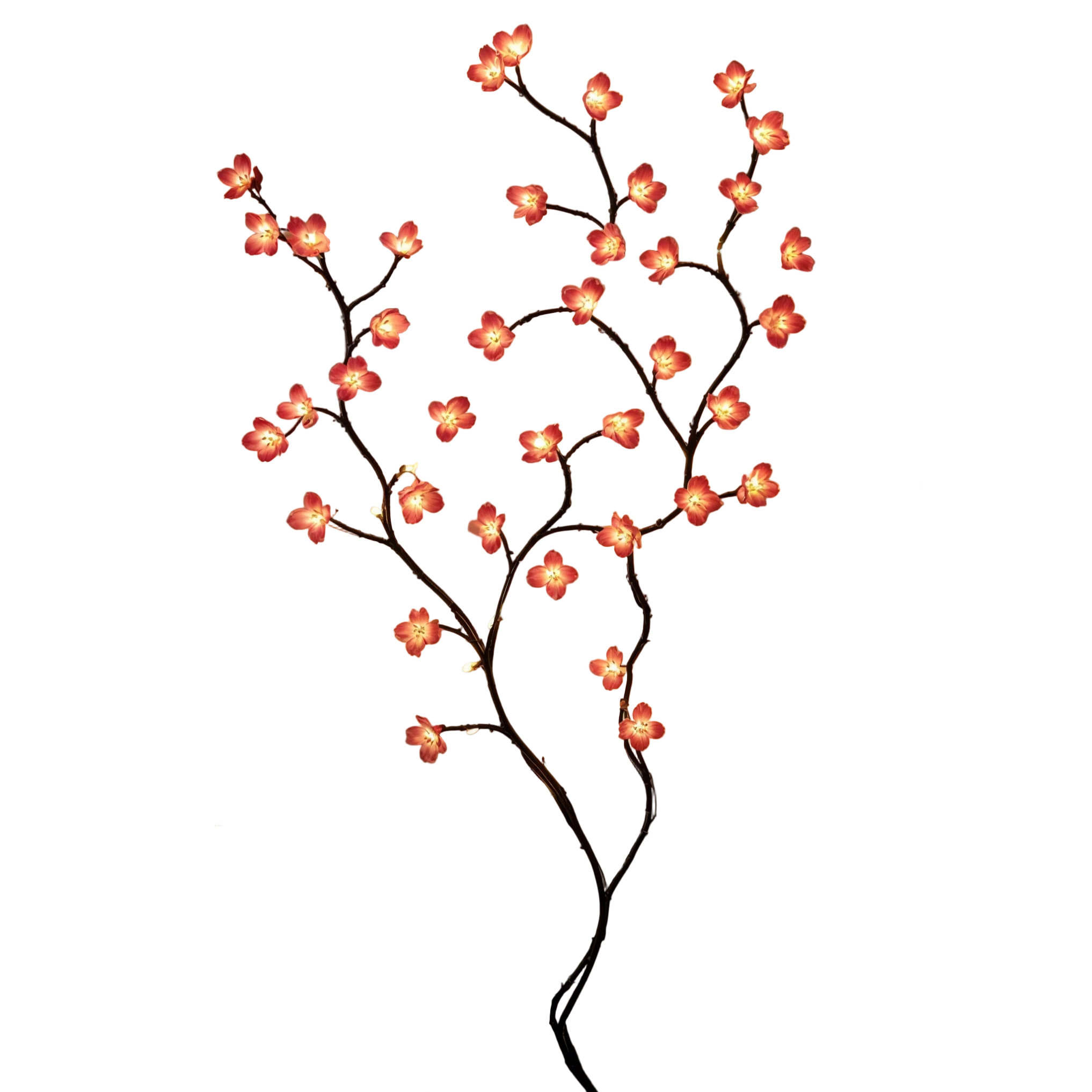 Dekoracja LED w Kształcie Kwitnącej Wiśni 160 cm – Ciepłe Białe/Różowe Światło, Port USB, Łatwy Montaż 3