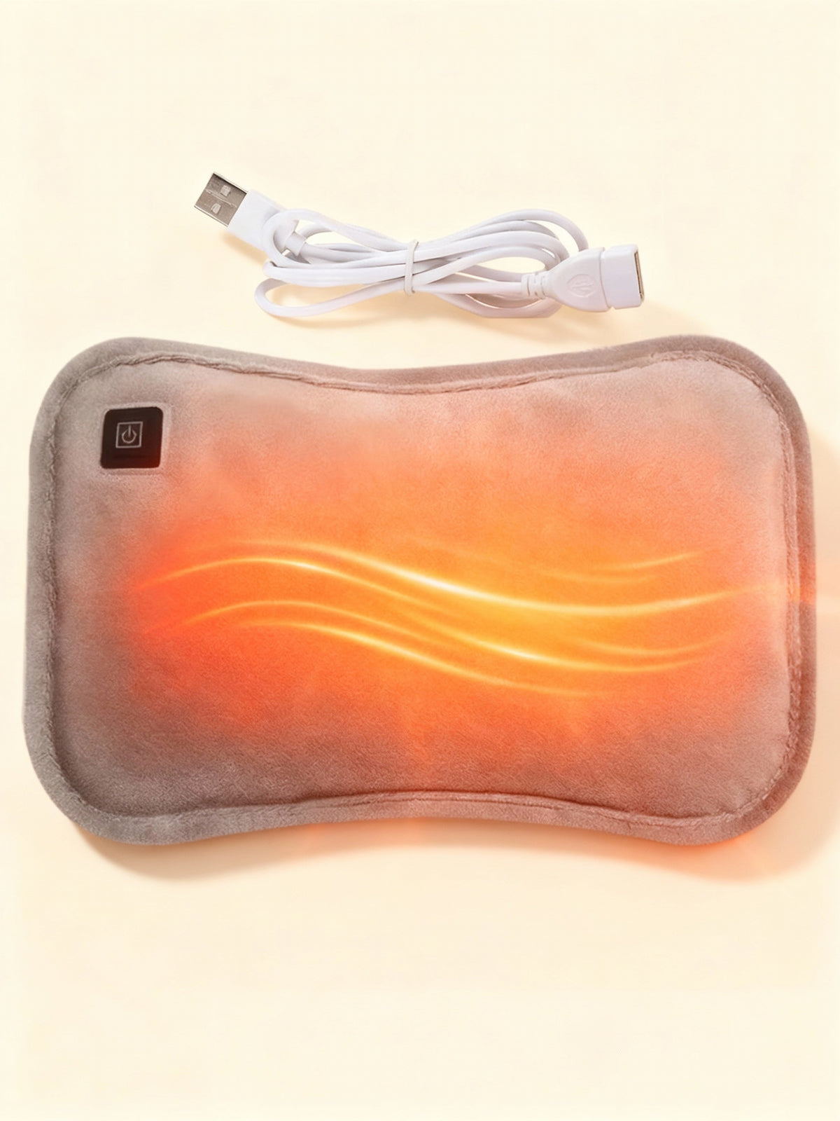 Elektryczna poduszka grzewcza USB podłączona do powerbanku