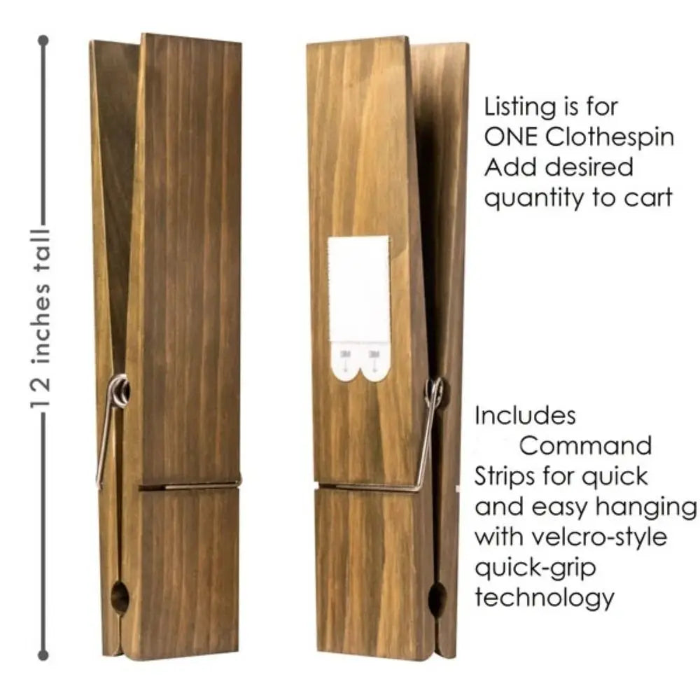 Drewniana Klipsa do Ręczników MegaGrip – Duża Klipsa do Łazienki, Naturalne Drewno, Nowoczesny Design 4