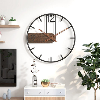 Duży Zegar Ścienny 50 cm, Nowoczesny Zegar na Ścianę do Salonu, Elegancki Metalowy Design 2