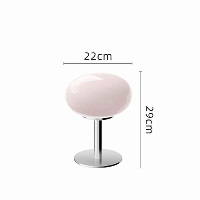Elegancka Lampa Stołowa Szklana LED – Ciepłe Światło, Czarna Lampka do Salonów i Sypialni 10