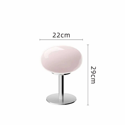 Elegancka Lampa Stołowa Szklana LED – Ciepłe Światło, Czarna Lampka do Salonów i Sypialni 10