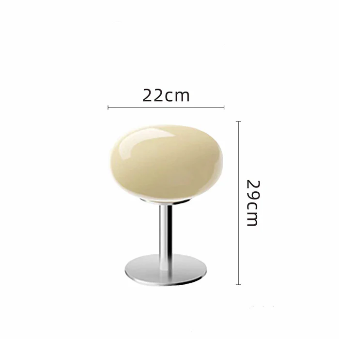 Elegancka Lampa Stołowa Szklana LED – Ciepłe Światło, Czarna Lampka do Salonów i Sypialni 9