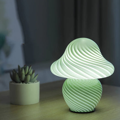 Elegancka Lampa Stołowa Szklana w Kształcie Grzyba z Regulowanym Oświetleniem – Idealna do Salonów i Sypialni 6